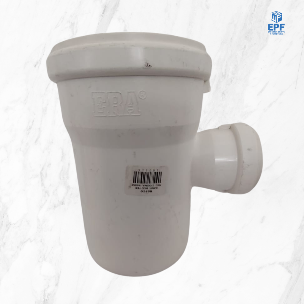 SANITARIO BLANCO TEE REDUCCION C/GOMA 110X50