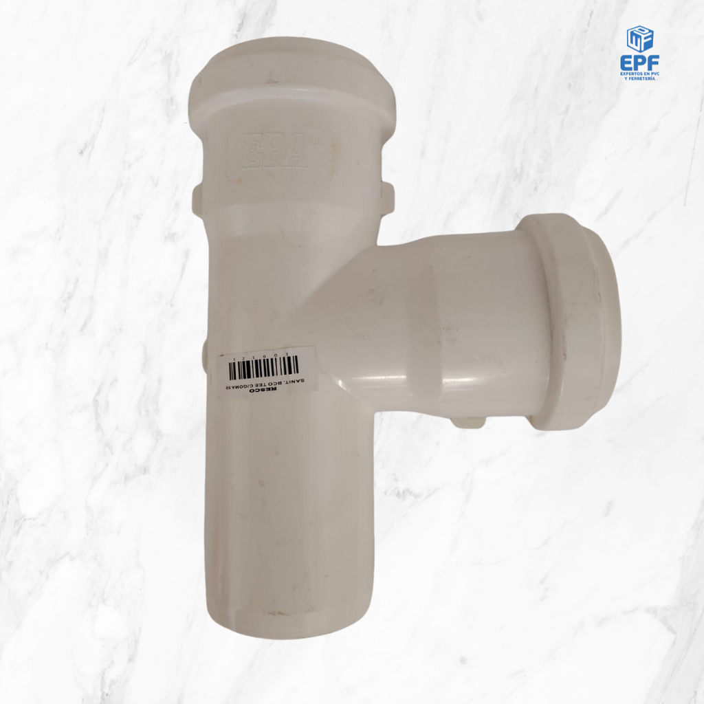 SANITARIO BLANCO TEE C/GOMA 50