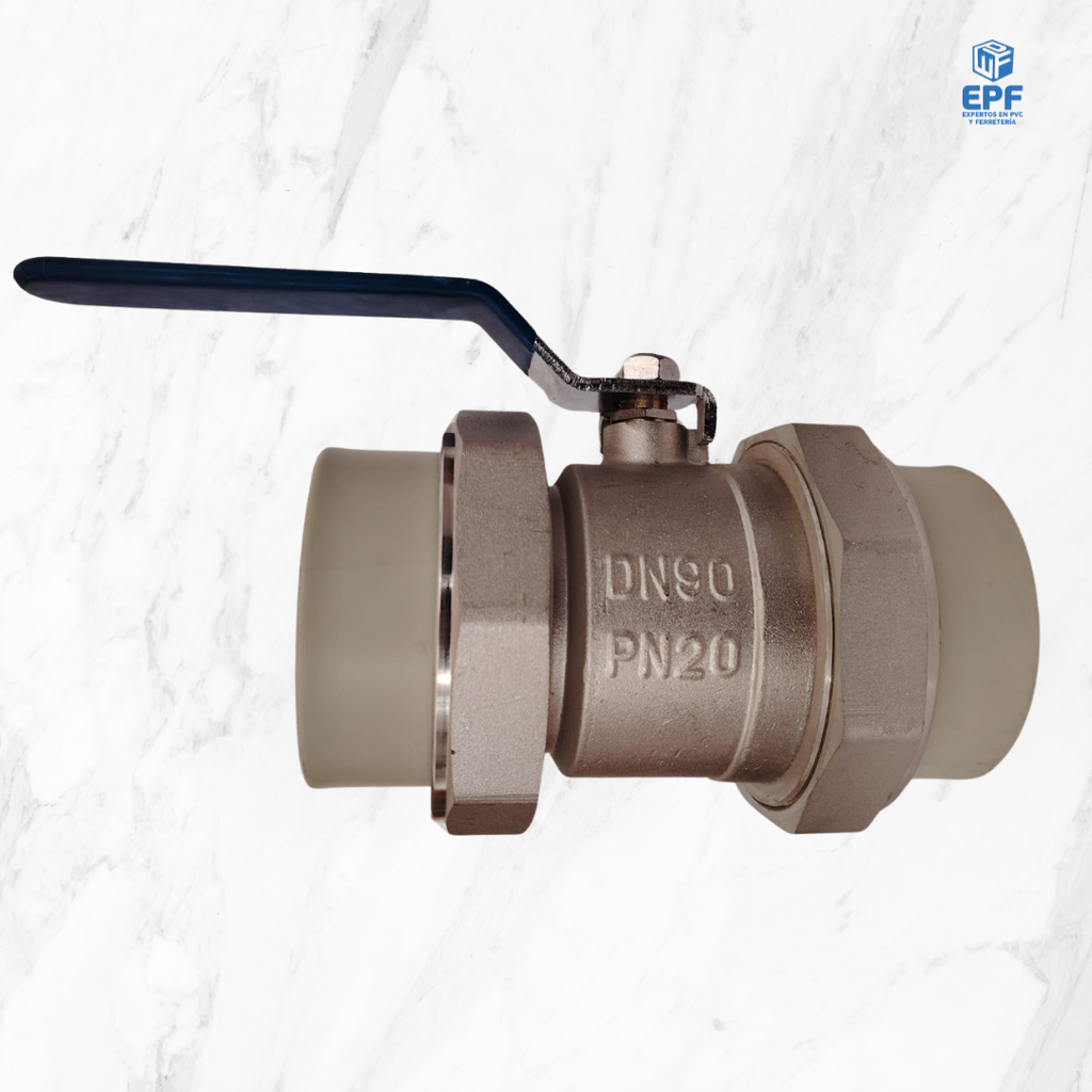 PPR VALVULA METALICA DOBLE UA 90MM