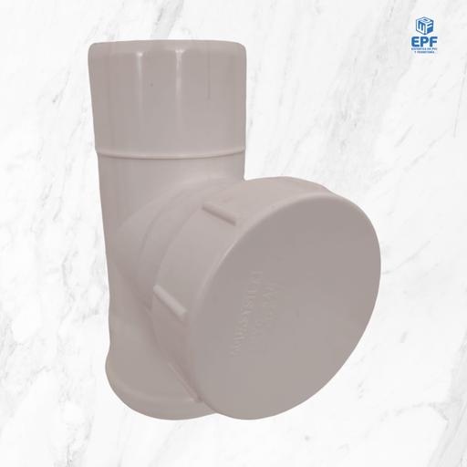 [2029100] SANITARIO BLANCO TEE REGISTRO C/GOMA 75