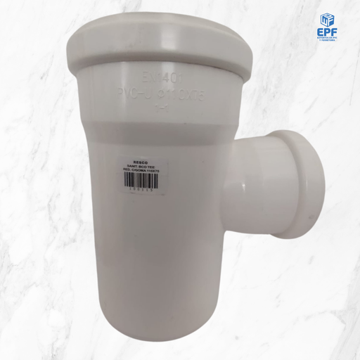 [100115] SANITARIO BLANCO TEE REDUCCION C/GOMA 110X75