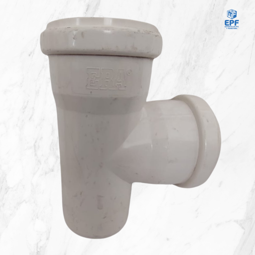 [100117] SANITARIO BLANCO TEE REDUCCION C/GOMA 75X50