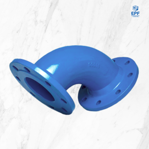 [800502] CURVA FIERRO CONEXION BRIDA  300X90°
